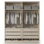 Guarda-Roupa de Casal Modular 4 Portas 1011 Ilan Carvalho