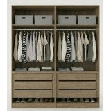 Guarda-Roupa Modular 4 Portas 6 Gavetas 1011 Ilan Castanho