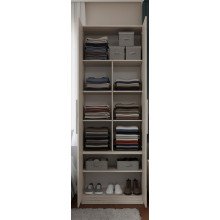 Guarda-Roupa Modular 2p com Nichos 1012 Carvalho