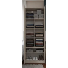 Guarda-Roupa de Solteiro Modular com Nichos 1012 Carvalho