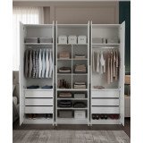 Guarda-Roupa Modular 6 Portas 9 Gavetas 1013 Ilan Branco