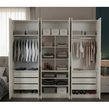 Guarda-Roupa Modular 6 Portas 9 Gavetas 1013 Ilan Carvalho