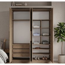 Guarda-Roupa Modular 4 Portas 1014 Ilan Castanho