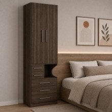 Guarda-Roupa De 2 Portas Com Mesa de Cabeceira 1224 Esquerdo San Remo