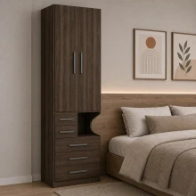 Guarda-Roupa De 2 Portas Com Mesa de Cabeceira 1224 Esquerdo San Remo