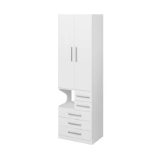 Guarda-Roupa De 2 Portas Com Mesa de Cabeceira 1224 Direito Branco