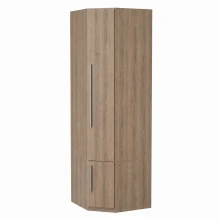 Guarda Roupa de Canto com prateleiras 1231 Ilan Castanho