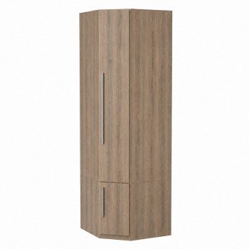Guarda Roupa de Canto com prateleiras 1231 Ilan Castanho
