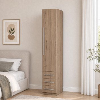 Guarda-Roupa Compacto Modular 1232 Direito Castanho