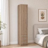 Guarda-Roupa Compacto Modular 1232 Esquerdo Castanho
