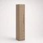 Guarda-Roupa Compacto Modular 1232 Esquerdo Castanho