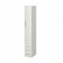 Guarda-Roupa De 1 Porta Com 3 Gavetas 1232 Direito Carvalho Claro