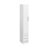 Guarda-Roupa De 1 Porta Com 3 Gavetas 1232 Esquerdo Branco