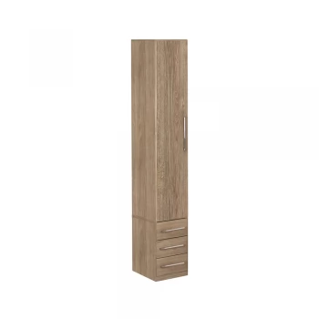 Guarda-Roupa De 1 Porta Com 3 Gavetas 1232 Esquerdo Castanho