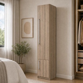 Guarda-Roupa Modular 1P Sapateira 1233 Direito Castanho