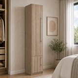 Guarda-Roupa Modular 1P Sapateira 1233 Esquerdo Castanho