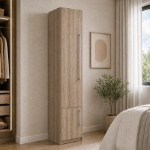 Guarda-Roupa Modular 1P Sapateira 1233 Esquerdo Castanho