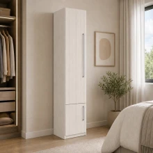 Guarda-Roupa Modular 1P Sapateira 1233 Esquerdo Carvalho Claro