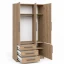 Guarda-Roupa Modular de 3 Portas 1249 Castanho