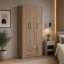 Guarda-Roupa Modular de 3 Portas 1249 Castanho