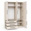 Guarda-Roupa Modular de 3 Portas1249 Carvalho Claro
