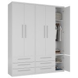 Guarda-Roupa 5 Portas 6 Gavetas Modular 1310 Ilan Branco