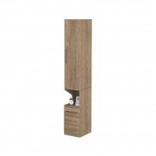 Guarda-Roupa De 1 Porta Com Mesa de Cabeceira 1416 Direito Castanho