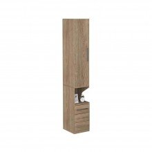 Guarda-Roupa De 1 Porta Com Mesa de Cabeceira 1416 Esquerdo Castanho