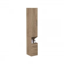 Guarda-Roupa De 1 Porta Com Mesa de Cabeceira 1416 Esquerdo Castanho