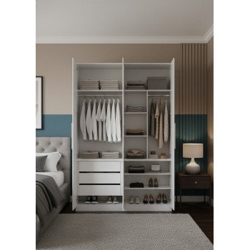 Guarda-Roupa Modular 4 Portas 1014 Ilan Branco